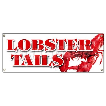 Signmission LOBSTER TAILS BANNER SIGN seafood fresh dinner special catch caught B-Lobster Tails